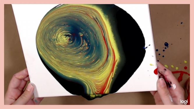 Acrylic Pouring Tree Ring Pour Step by Step - Homebody Hall