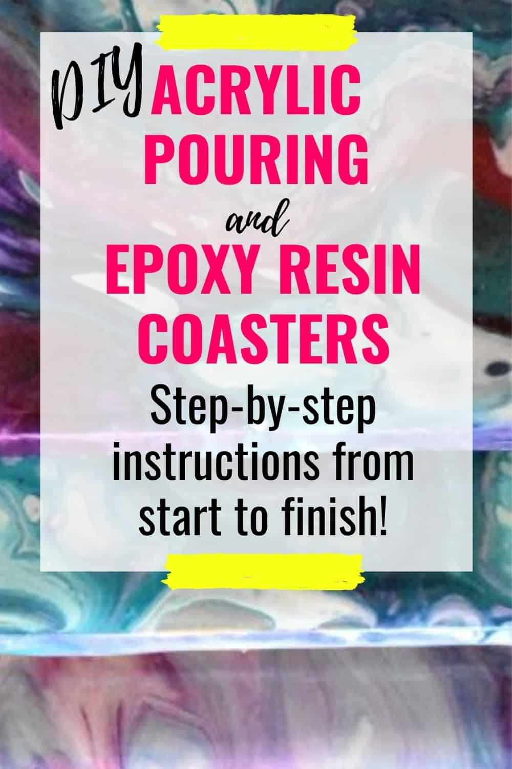 DIY Marbled Resin Coasters with Acrylic Pouring - Homebody Hall