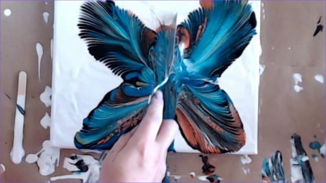How to Paint a Butterfly Painting with Acrylic Pouring - Homebody Hall