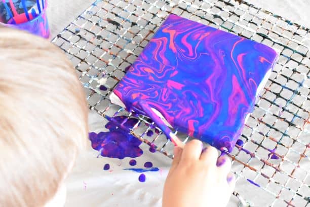 Easy, Fun Kids Paintings with Acrylic Pouring - Homebody Hall